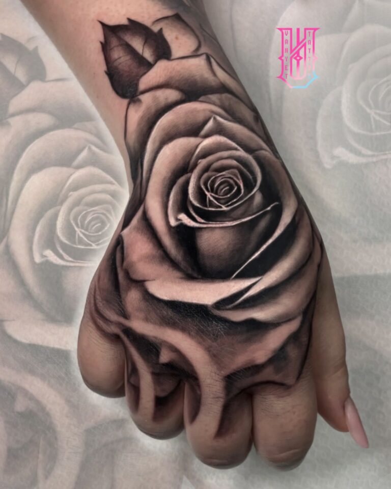 rosa dorso mano